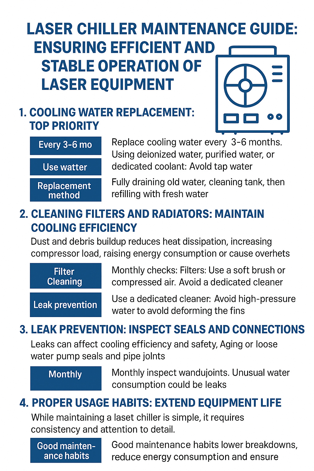 Laser chiller maintenance
